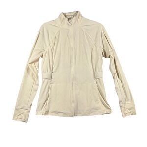 FABLETICS Ivory Long Sleeve Full Zip Jacket Size‎ Large